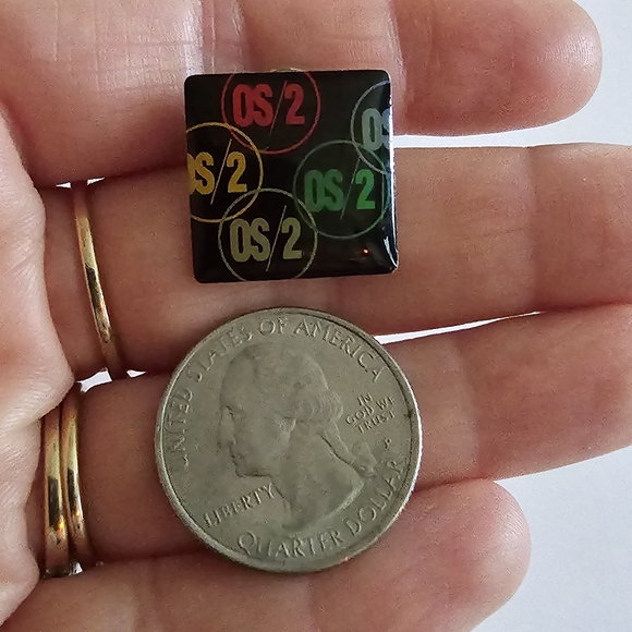 Vintage IBM os/2 pin enamel lapel brooch - Picture 2 of 5